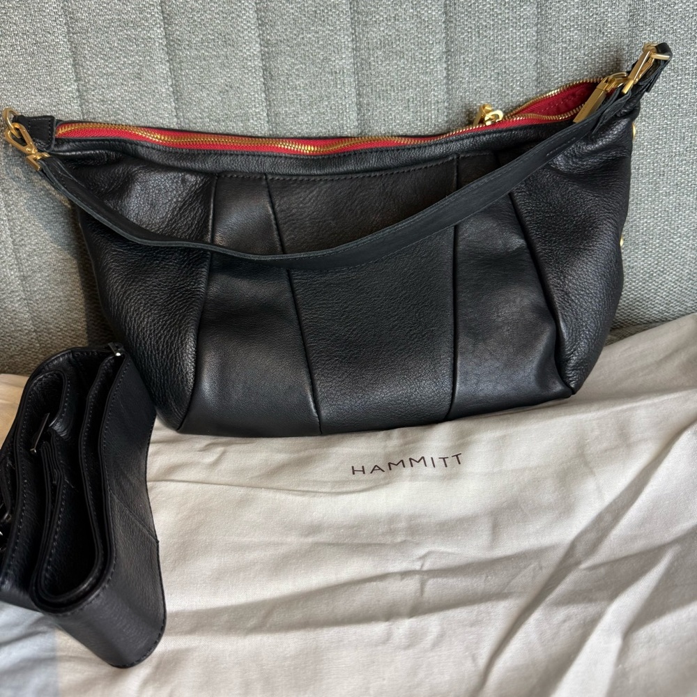 Hammitt Morgan Black & Gold Shoulder Bag